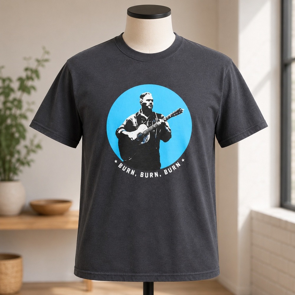 Zach Bryan Burn Burn Burn Tour T-Shirt Mens Medium Gray 2023 Concert Graphic Tee